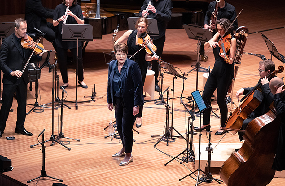 Catherine Carby and the Australian Chamber Orchestra (photograph by Nic Walker)